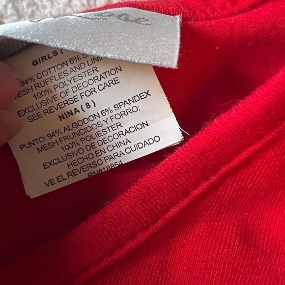 Christmas Dresses, matching set (sz 8 & 2T), large fluffy tulle skirts red green - Picture 4 of 5